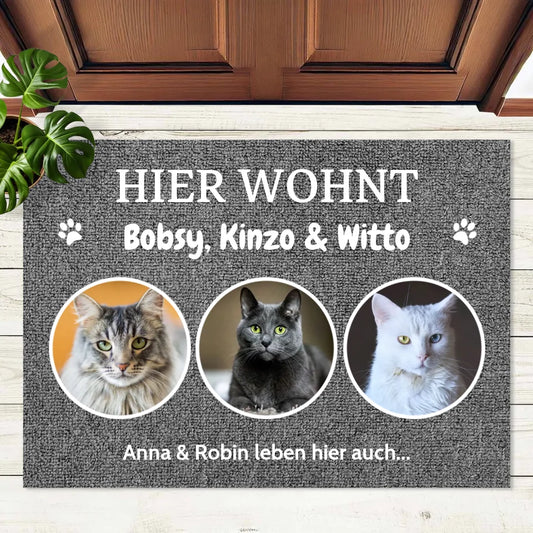 Hier wohnt - Personalisierte Fußmatte