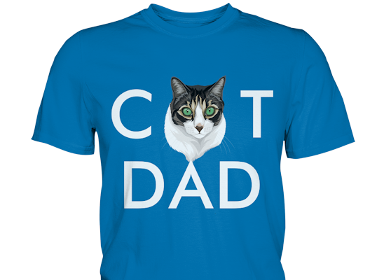 “Cat Dad” Design mit deiner Katze personalisiert